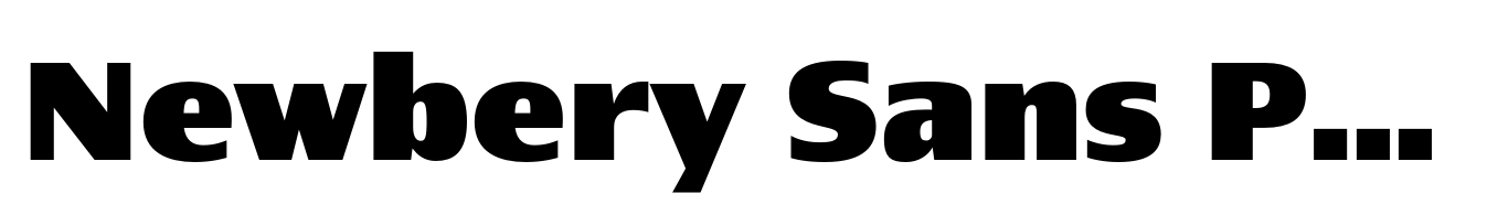 Newbery Sans Pro Xp Extra Bold